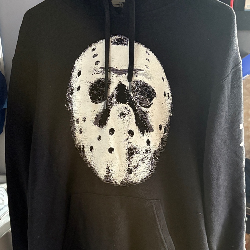 Vans Black Hoodie with White Mask Graphic
Glows in the dark!